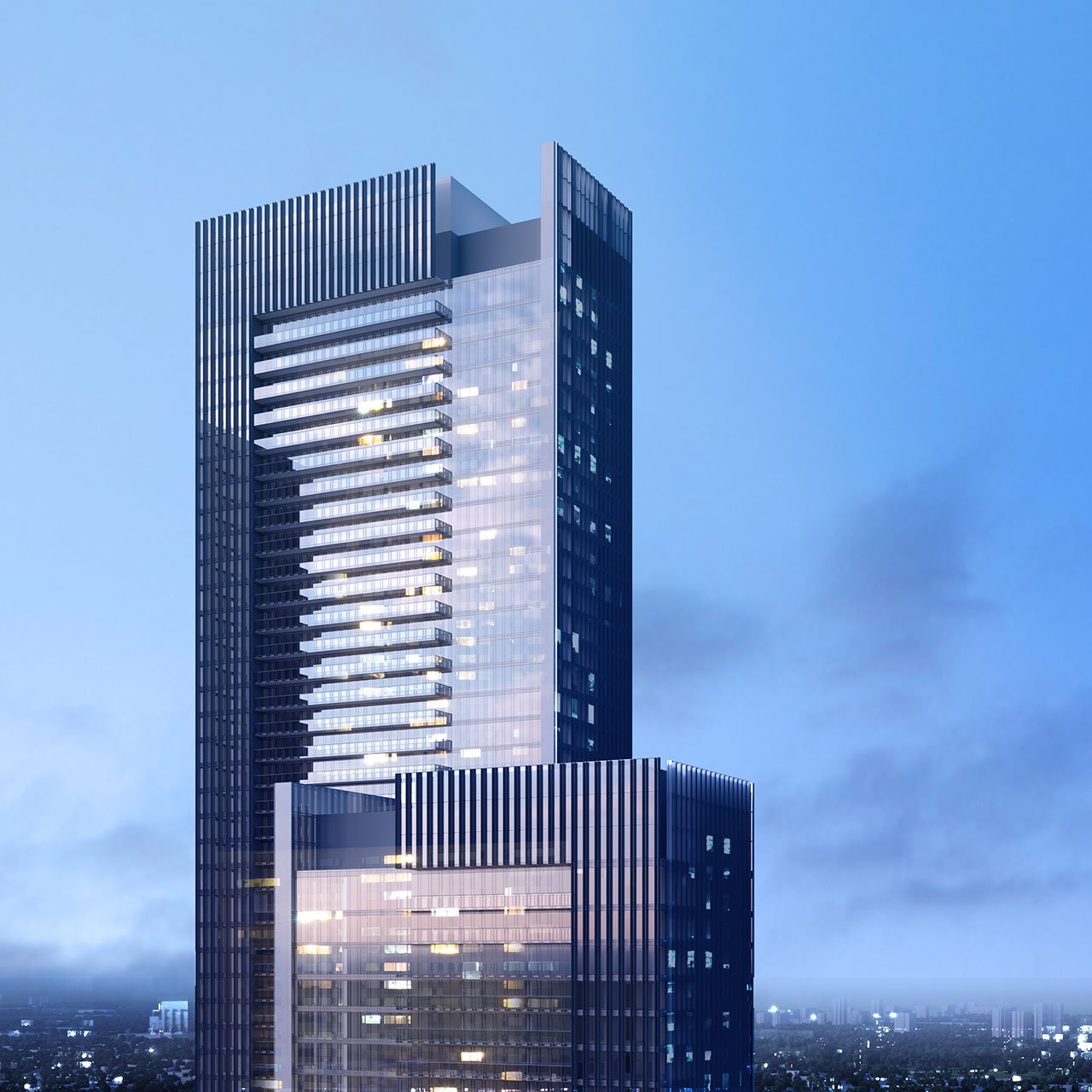 The exterior view of the pemberton 33 Yorkville