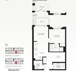 1 Bed+Den-OMG2 Condos-Floorplan