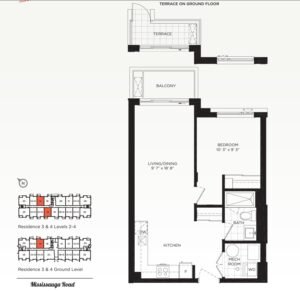 1 Bedroom-OMG2 Condos-Floorplan