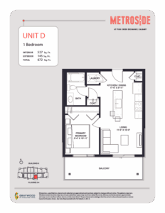 Metroside Condos. Floor Plan 3Bed