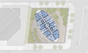 The Site-plan of 4800 yonge condos.