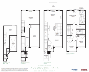 3 Bedroom, Floor Plan, Algonquin Park, Oakbrook Towns.