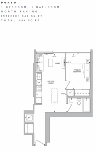 Floor Plan, 1 Bed, Allure.