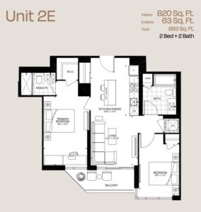 2Bedroom - Floor plan, Exhale Condos,2026