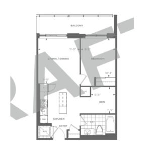 1 Bedroom + 1Den, Daniels MPV2 Condos