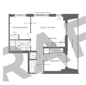2 Bedroom , Daniels MPV2 Condos