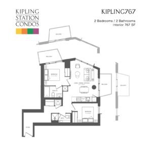 2 Bedroom - Kipling Station Condos