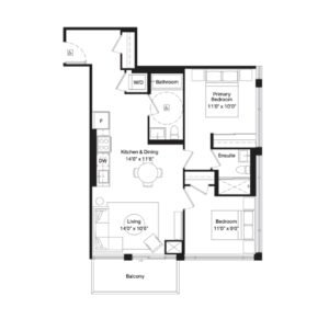 2 Bed Suit - Wilson West Condos