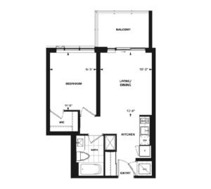 2 Bed plan. kith condos