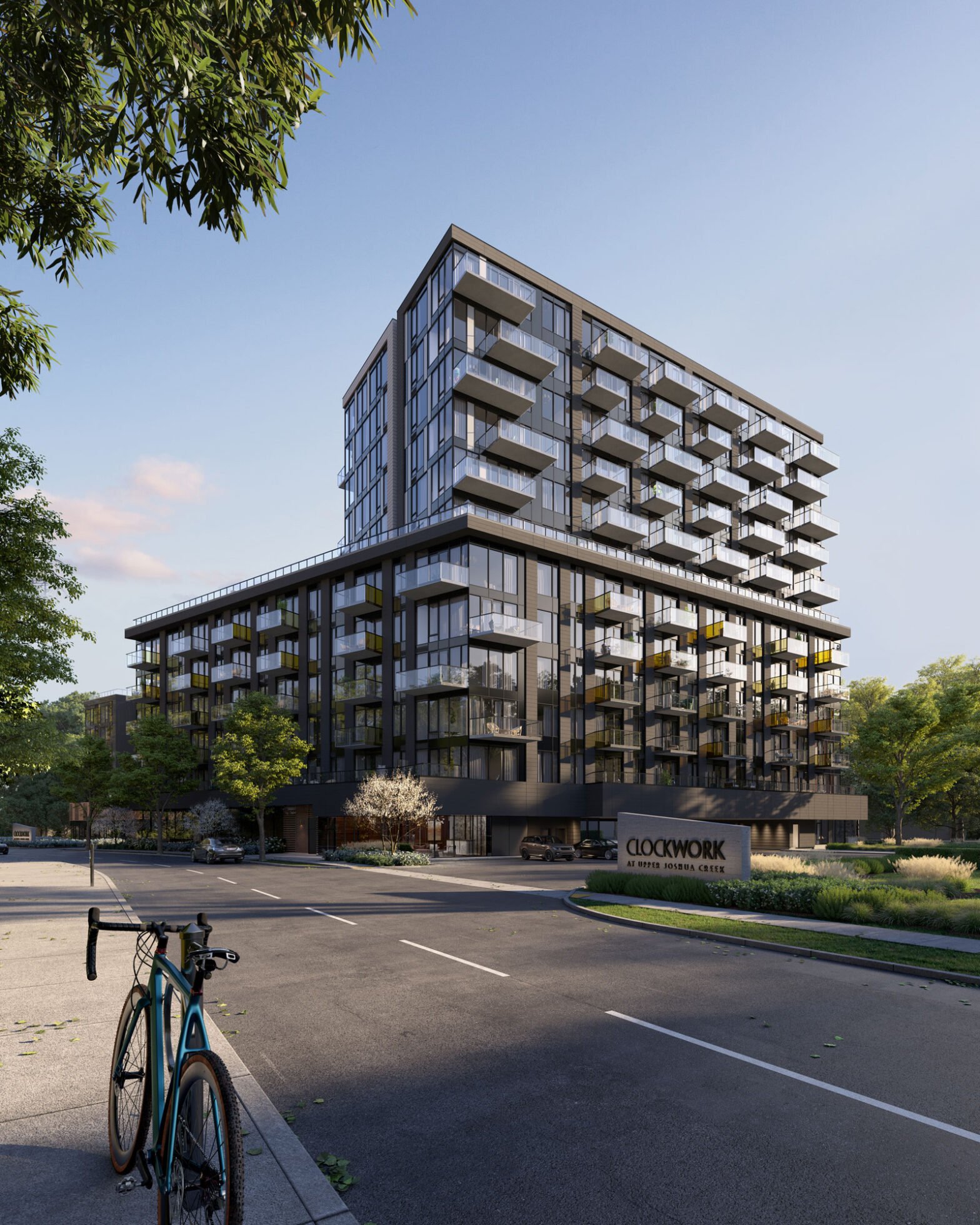 The surrounding of Clockwork Condos. his pre-construction project will be located near the main intersection of Ninth Line and Dundas Street East in Oakville