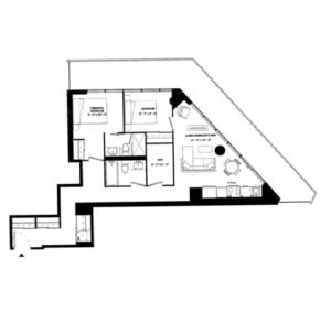 Floor Plan - 2Bed + 1D. The 9Hundred Condos