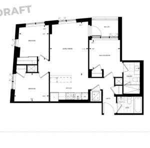 The floor plan with 3Bed, 2Bath - Daniels On Parliament South Towers