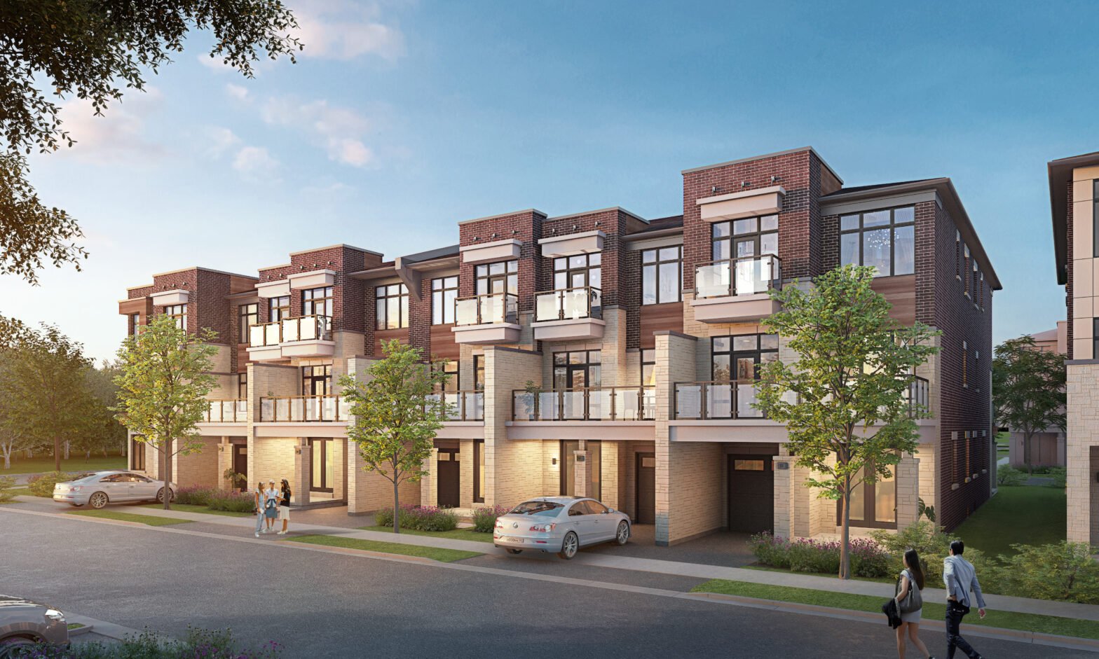 The external view of Nava Towns in Oakville. 2024.