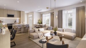 The Living room of Social Urban Town. Unwind in the Comforts of Your Primary Bedroom with Private Terrace