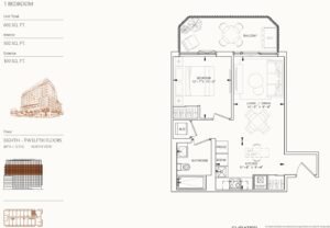 1Bed, Floorplans,8 Temple