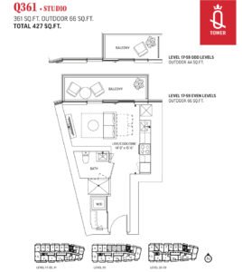 Studio-Q Tower, Floorplan. Firstclassrealty