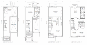 Floor plan, 20' Front Loaded Markham, Orchid Square Townhomes