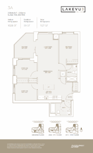 Floor Plan, 3 Bed, LAKEVU 3 Condos
