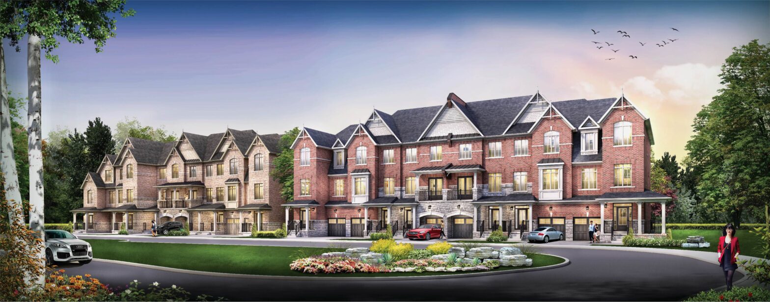 Front of Royal Victoria Towns, one towns in pink colour