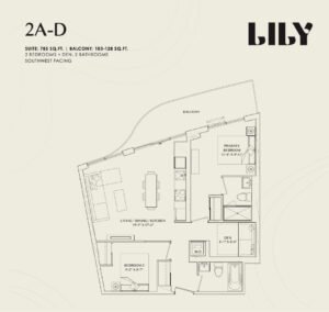 Floor Plan-Lily Condos. 2 Bedroom + Den.
