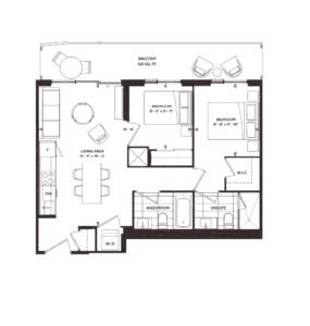 Floor Plan - 2 Bedroomï¼Œ Canary House