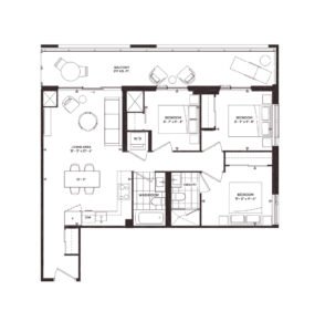 Floor Plan - 3 Bedroomï¼Œ Canary House