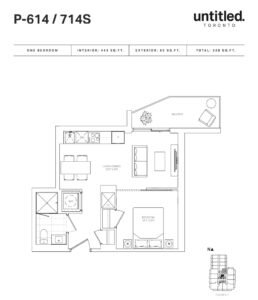 1Bedroom-Floorplan,Untitled Toronto Condos