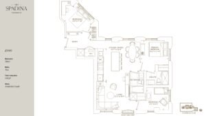 3Bedroom-Floorplan, 101 Spadina.