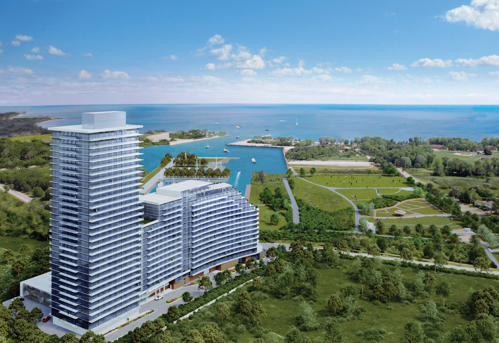 The exterior view of Hahid Harbour. The first tower of this project will feature 30 storeys and 394 units