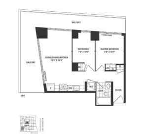 Water's edge at the Cove -- 2 Bedroom , floor plans.