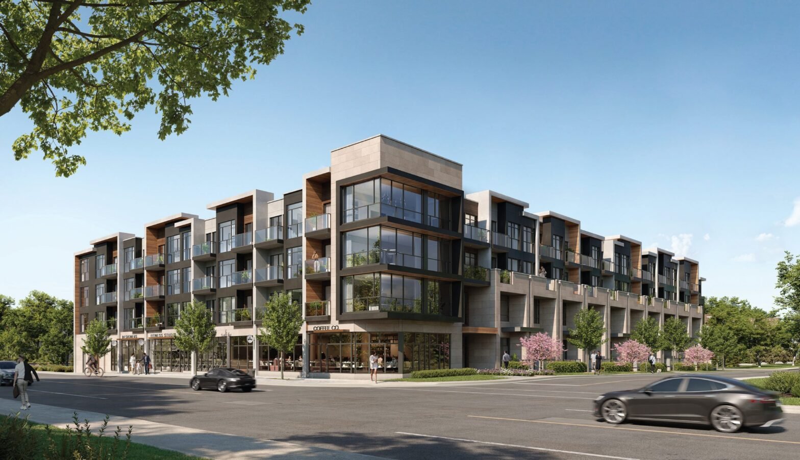 The surrounding view of the Deane,2025. The condo will be an intimate boutique building rising 4 storeys tall.