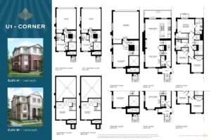 U1Corner-Floor Plan, Couture Collection - 3Bed