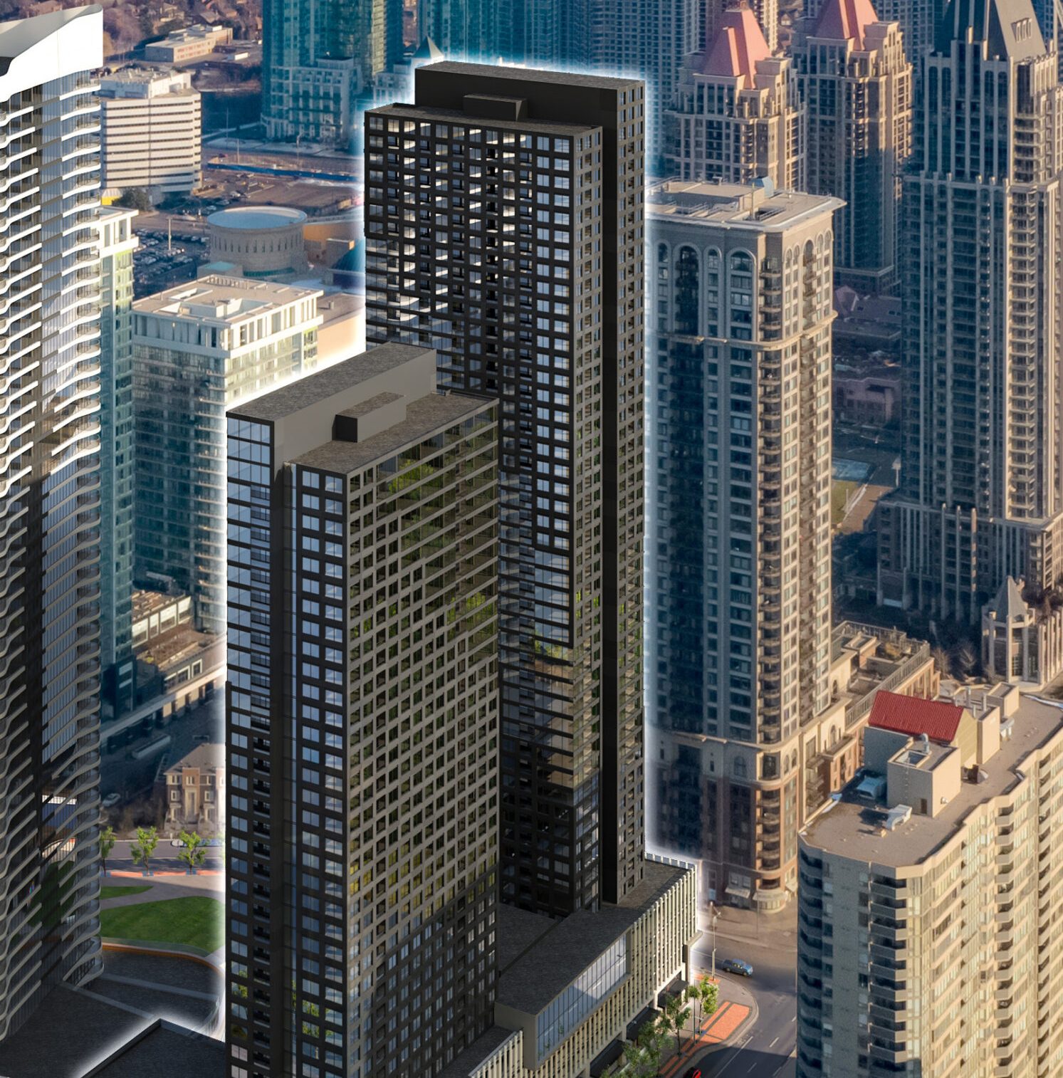 The external view of Stak 36 condos,2027.