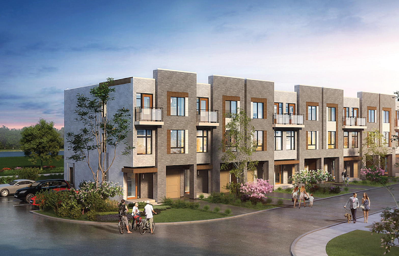 Townhomes of Little Rouge, external view with natural surrounding