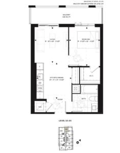 1 Bedroom -Floor Plans, Pangea Condos