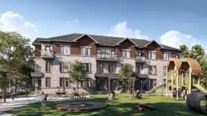 The external environment of Skylands Townhomes. This lively neighbourhood is chock full of conveniences for recreation, sport, retail therapy, dining and more!