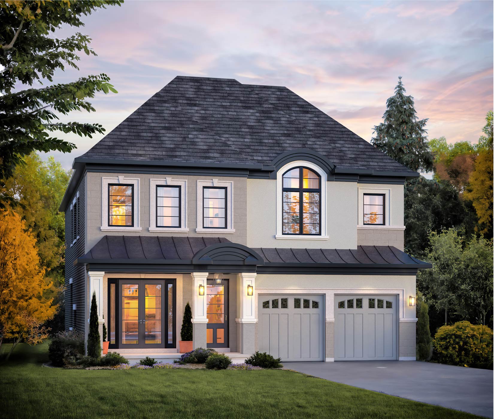 The feature of Oxford Estate, Homes come equipped with high-end appliances, stone countertops, hardwood flooring, and custom cabinetry.