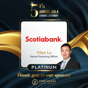 First Class Realty Gala 2024_Sponsor_Scotiabank - Yifan Lu