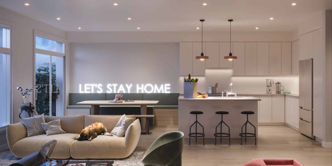 The Living room view of Brooklin Towns,2025.